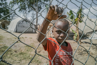 Child at IDP camp in Metuge, Cabo Delago