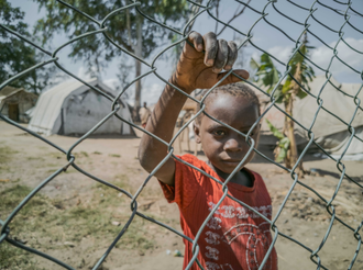 Child at IDP camp in Metuge, Cabo Delago