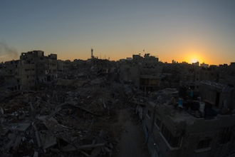 Gaza City in ruins Image: CBCEW