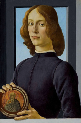 Portrait of a Young Man Holding a Roundel,   by Sandro Botticelli, 1480 © Sotheby's New York / Wikimedia Commons
