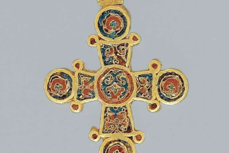 A small pendant Cross,  made in Constantinople, Byzantine, 1100 AD,  Gold and enamel cloisonné, © Metropolitan Museum of Art, New York