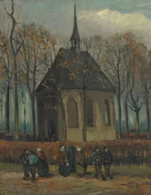 Congregation Leaving the Reformed Church in Nuenen by Vincent Van Gogh © Van Gogh Museum, Amsterdam (Vincent van Gogh Foundation)