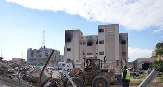 Nasser Hospital after the attack