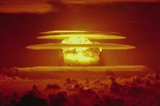 Castle Bravo - most powerful thermonuclear device ever tested by the USA in 1954. Wiki Image
