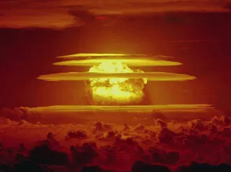 Castle Bravo - most powerful thermonuclear device ever tested by the USA in 1954. Wiki Image