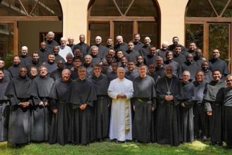 Pope with his Augustinian confreres, 2 June 2025  ©Osafund - Fondazione Agostiniani nel Mondo