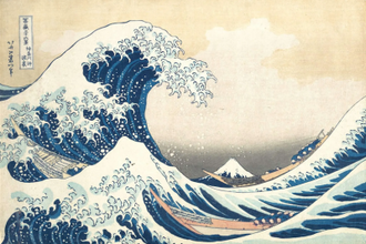 Under the Wave off Kanagawa, (the Great Wave) from the series Thirty-six Views of Mount Fuji,   Woodblock print by Katsushika Hokusai  1830-32 © Metropolitan Museum of Art. New York