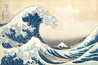 Under the Wave off Kanagawa, (the Great Wave) from the series Thirty-six Views of Mount Fuji, Woodblock print by Katsushika Hokusai 1830-32 © Metropolitan Museum of Art. New York