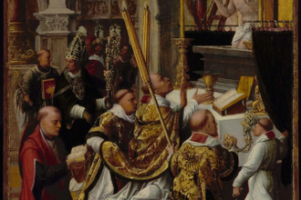 The Mass of Saint Gregory the Great,  by Adriaen Ysenbrandt,  1520,  oil on panel  © The Getty Museum, Los Angeles