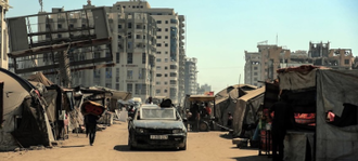 © UNICEF/Mohammed Nateel - Tent encampment west of Gaza City
