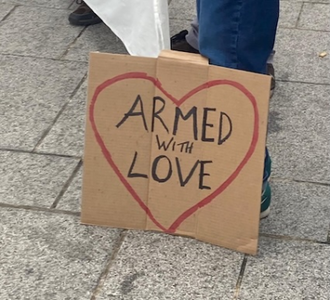Pax Christi placard