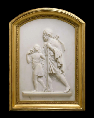 Blind Homer led by the Genius of Poetry, Edward Sheffield Bartholomew,1851 © Metropolitan Museum of Art, New York