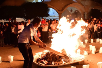 Celebrations of Feast of the Exaltation of the Holy Cross at Church of Our Lady, Yabroud, Syria.