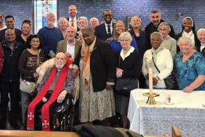 Fr Teave with family and friends on the day