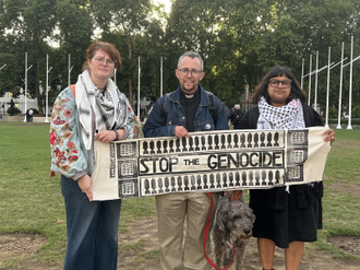 Campaigners outside Parliament last week