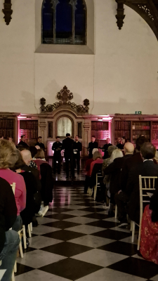 Iken Scholars choir in Lambeth Palace Great Hall. Image: Michael Thompson