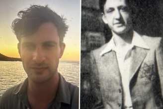 David and his grandfather Jacques Adler. Image X