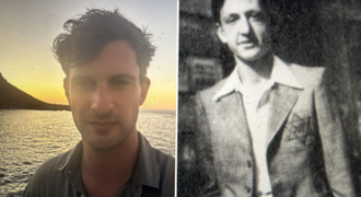 David and his grandfather Jacques Adler. Image X