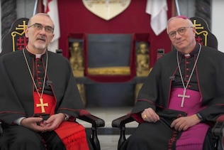 Cardinal Pizzaballa with Archbishop Baturi.  Image:  Latin Patriarchate of Jerusalem
