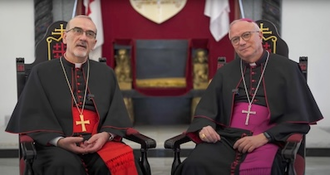 Cardinal Pizzaballa with Archbishop Baturi.  Image:  Latin Patriarchate of Jerusalem