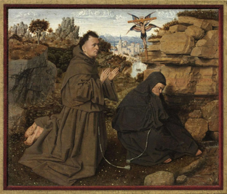 Saint Francis of Assisi Receiving the Stigmata by Jan van Eyck, 1432 © Philadelphia Museum of Art