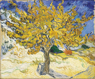 Mulberry Tree, by Vincent van Gogh, Painted in Saint-Rémy, October 1889 © Norton Simon Museum, Pasadena, California
