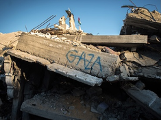Bombed building in Gaza 2014 - image CBCEW