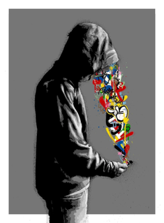 The Connection, by Martin Whatson, 2018. Silkscreen print © Martin Watson, all rights reserved