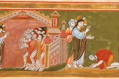 Codex Aureus Cleansing of the ten lepers.