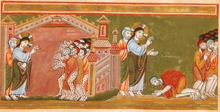 Codex Aureus Cleansing of the ten lepers.