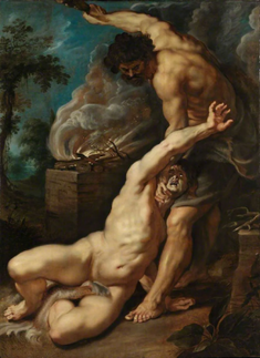 Cain Slaying Abel by Peter Paul Rubens, painted 1608-1609 © The Courtauld Gallery, London