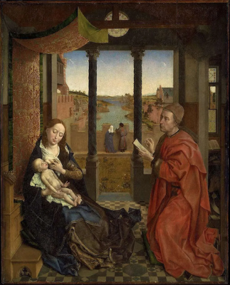 Saint Luke Drawing the Virgin by Rogier van der Weyden, 1435-40, oil on panel © Museum of Fine Arts, Boston