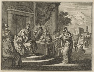 Gelijkenis van de rechter die wordt lastiggevallen door een klagende vrouw. Wiki Image