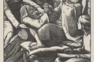 The Unjust Judge and the Importunate Widow,  engraving after Sir John Everett Millais,  printed by Dalziel Brothers 1864