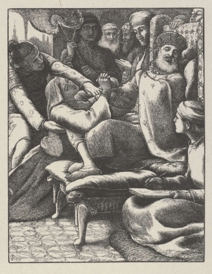 The Unjust Judge and the Importunate Widow, engraving after Sir John Everett Millais, printed by Dalziel Brothers 1864