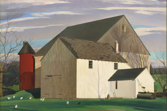 Bucks County Barn by Charles Sheeler, 1932, © Museum of Modern Art, New York, gift of Abby Aldrich Rockefeller