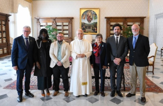 Pope Leo with the ECA Global representatives Image: Vatican Media