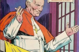 Life of Pope John Paul II,  by Steven Grant, introduction by Cardinal Martins, 1982 © Marvel Comics, all rights reserved