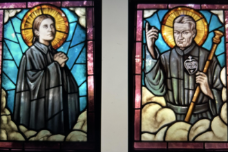 Passionist Saints Paul of the Cross and Gemma Galgani in Oasis of Peace Chapel, Medjugorje