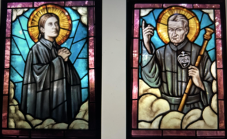 Passionist Saints Paul of the Cross and Gemma Galgani in Oasis of Peace Chapel, Medjugorje