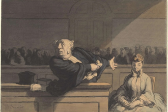Le Défenseur (Counsel for the Defense), by Honoré Daumier.  Painted between 1862-1865  © National Gallery of Art, Washington, DC