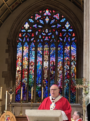 Archbishop John Wilson during his welcoming address at St George's