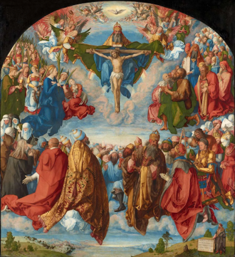 Adoration of the Trinity with Saints, by Albrecht Dürer, 1509-1511, Oil on polar panel © Kunsthistorisches Museum, Vienna
