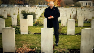 Fr Patrick visits to Brookwood War Cemetery Image: Screenshot