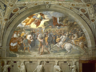 The Meeting of Leo the Great and Attila, Fresco by Raphael, Painted in 1513-1514, © Apostolic Palace, Vatican Museums, Vatican City