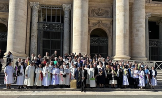 Sisters on steps of St Peter's