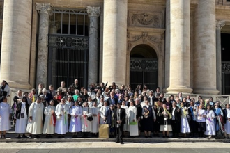 Sisters on steps of St Peter's