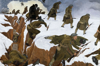 Over The Top,  by John Nash, painted in 1918,  Oil on canvas © Imperial War Museum, London