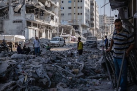 Scene of desolation in Gaza. Image OCHA