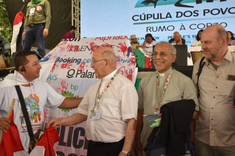 Cardinal Barreto (white shirt) at COP30, Credit: CEAMA